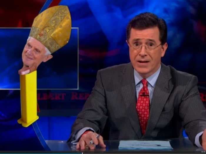 Stephen Colbert Hilariously Mocks MSNBC's Chris Matthews Over Pope Hysteria