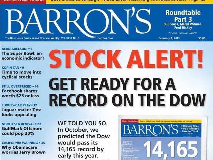 Barron's May Have Totally Jinxed The Stock Market