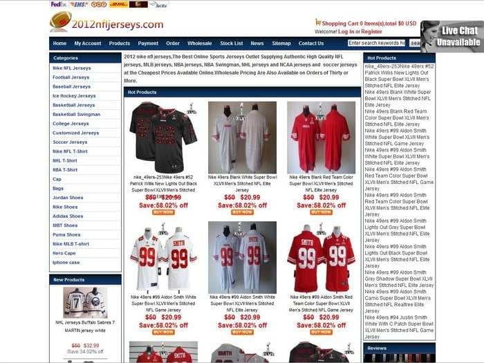 QUIZ: Can You Figure Out Which Of These Sites Sell Fake NFL Swag?