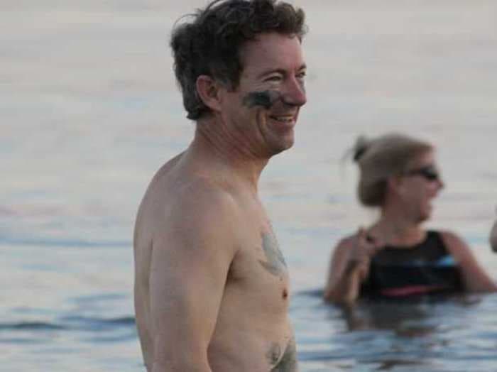 PHOTOS: Rand Paul Swims In The Dead Sea