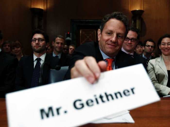 Tim Geithner Gets Stuck At The DMV