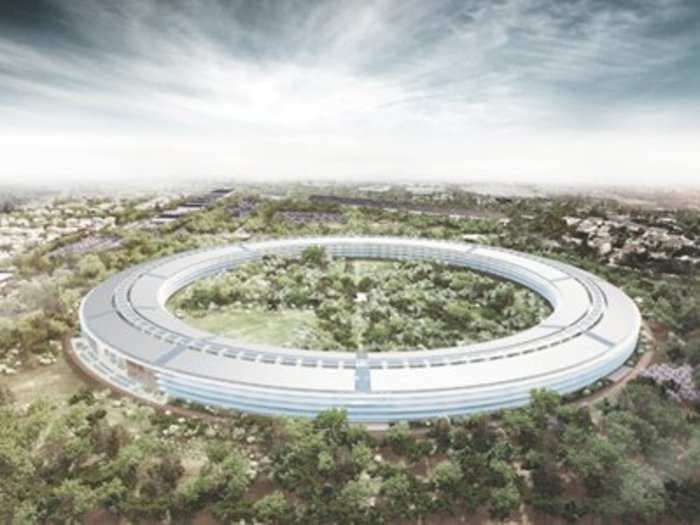 Here's What Apple's New "Spaceship" Headquarters Looks Like Today...