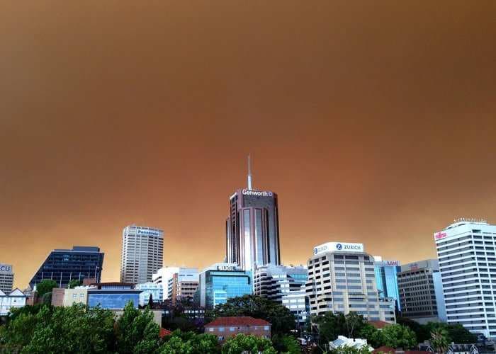 Ominous Orange Clouds Hover Over Sydney After Huge Wildfires