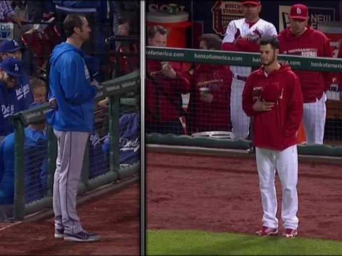 The Dodgers And Cardinals Had A Bizarre Stand-Off Prior To Game 6 Of The NLCS