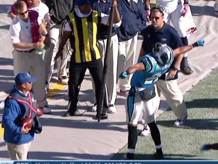 Panthers Safety Celebrates In Front Of Rams QB Who Had Just Torn His ACL