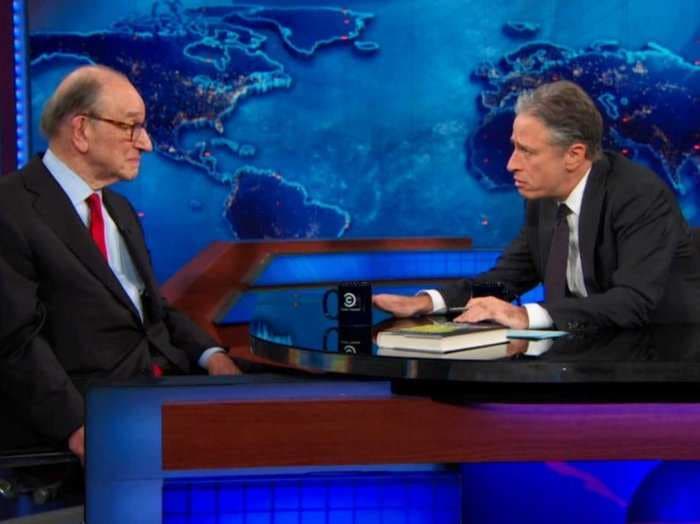 YOU JUST LEARNED THIS?!?' - Jon Stewart Struggles To Understand How Former Fed Head Greenspan Missed Wall Street 'Screwiness