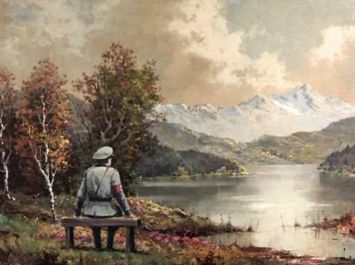 Banksy Inserted A Nazi Soldier Into An Oil Painting For Today's Artwork