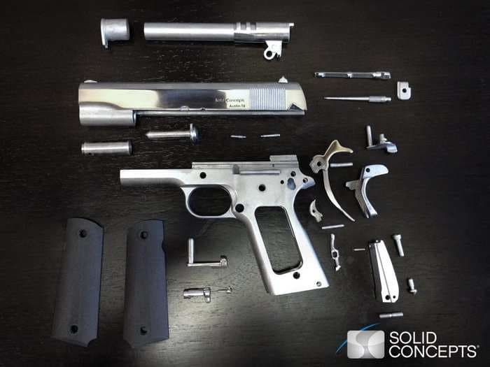 Company Produces World's First 3D-Printed Steel 1911 .45 Caliber Handgun