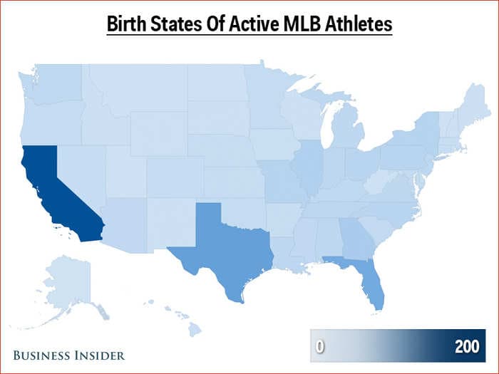 25 Maps That Show Where Professional Athletes Come From