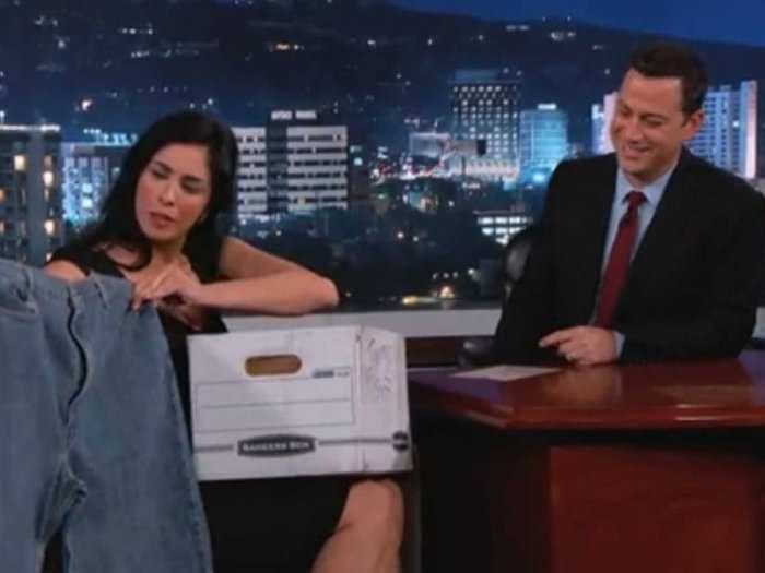 Sarah Silverman Brings Ex-Boyfriend Jimmy Kimmel A Box Of His 'Old Stuff' 