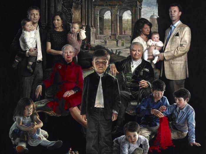 We Are Totally Creeped Out By A New Portrait Of The Danish Royal Family