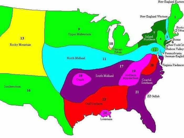 This Map Shows How Americans Speak 24 Different English Dialects