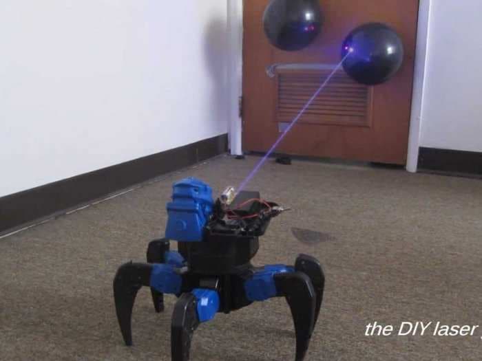 Here's A GIF Of A Homemade Drone Equipped With A Laser Gun