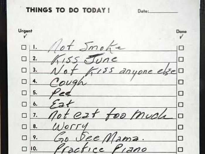 Everyone Should Probably Be Following Johnny Cash's To-Do List