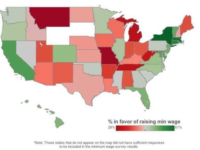 Here Are The States That Support Nearly Doubling The Minimum Wage