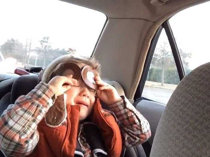 This Toddler Can't Stop Crying To 'Say Something' And It's Adorable