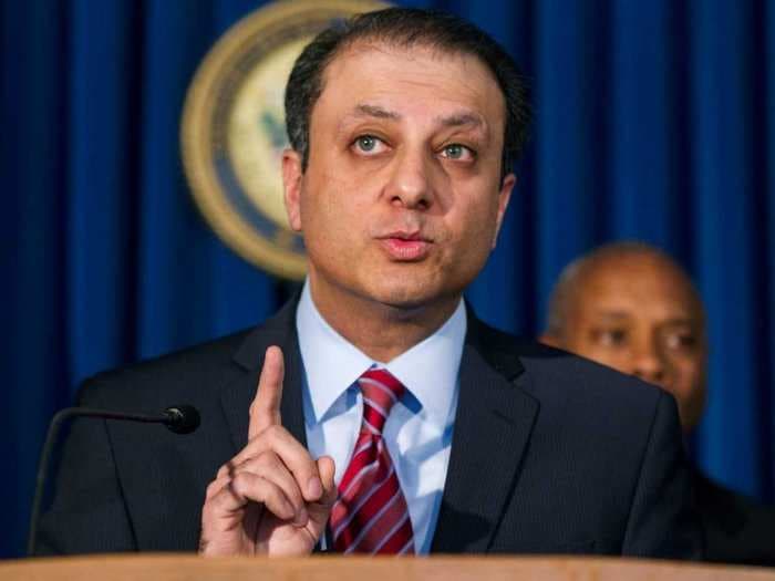 Here's Preet Bharara's Amazing 79-0 Insider Trading Conviction Score Card