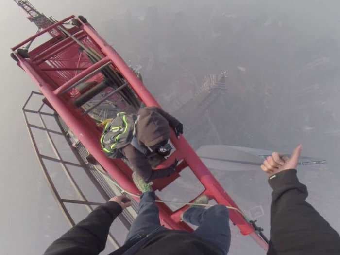 GoPro Video Shows Russian Daredevils Climbing The World's Second Tallest Building Without Equipment