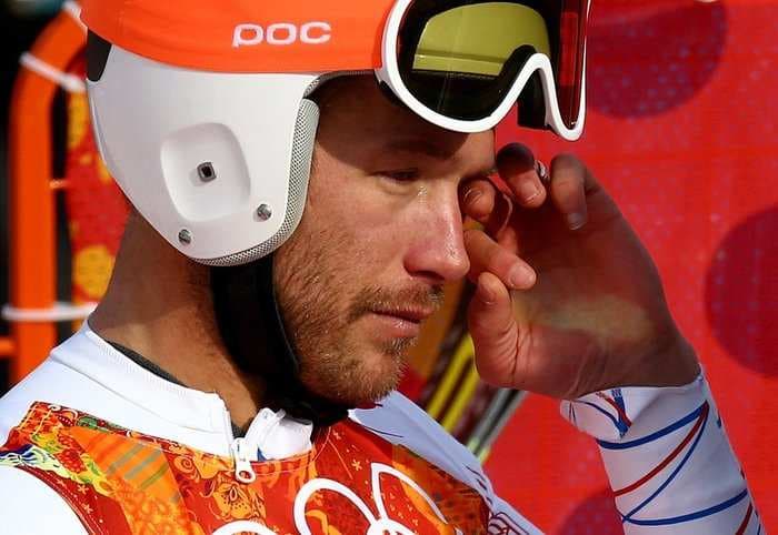 Bode Miller Cries After Winning Bronze In The Last Olympic Event Of His Career