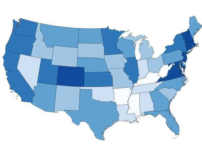 This Map Shows The Most Educated States In America