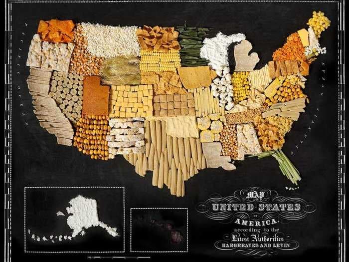 Gorgeous Maps Of The World Made With Iconic Local Foods