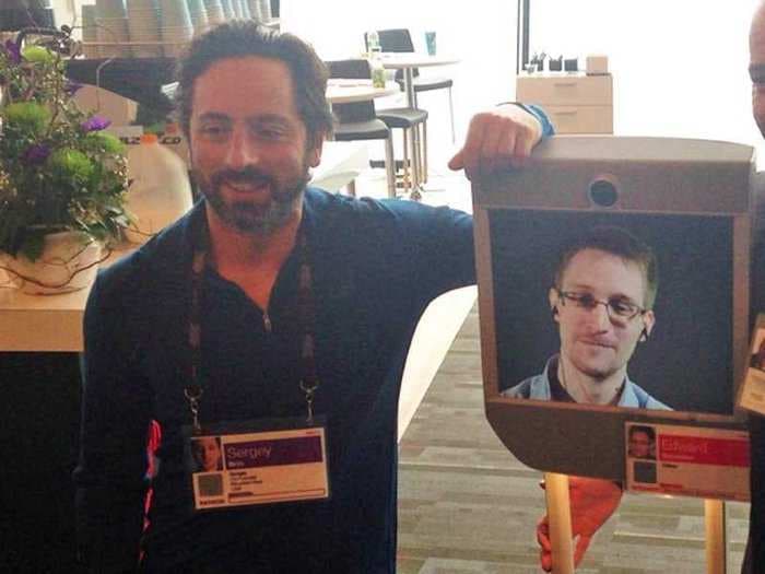 Here's A Picture Of Edward Snowden Hanging Out With Google's Sergey Brin