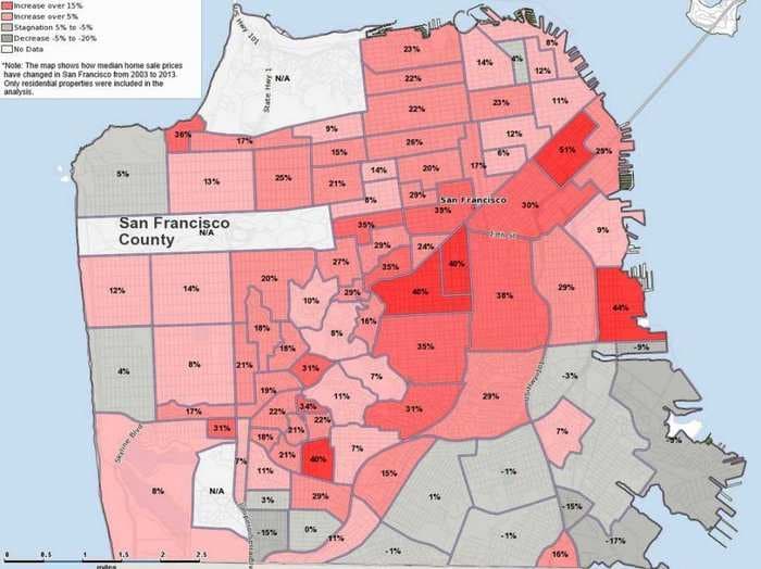 Here's More Proof That The San Francisco Real Estate Market Has Exploded In The Last Decade [MAP]