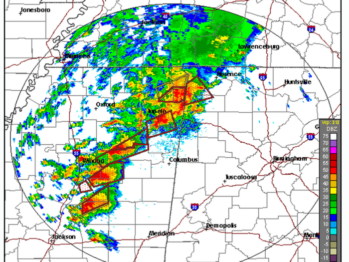 Devastating Tornado Hits Tupelo, MS, Creating A Giant Debris Ball