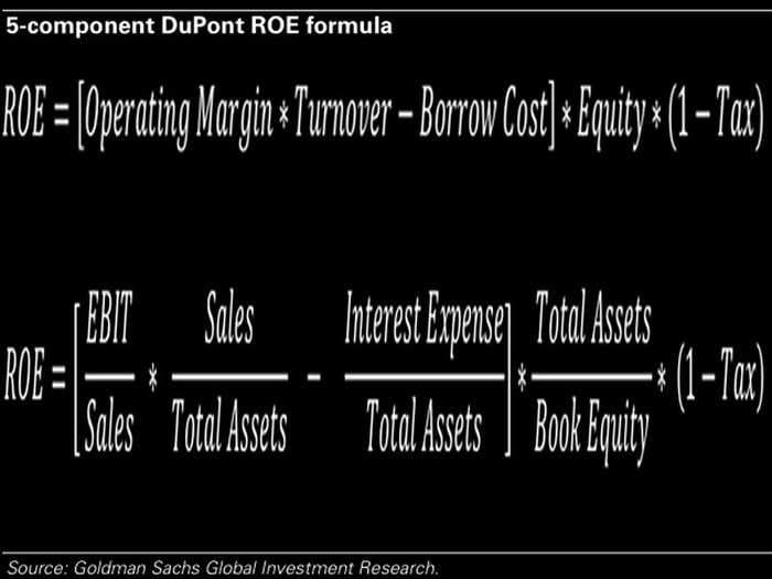 Goldman Sachs Explains The 'Return On Equity' Formula That Every CFA Test Taker Needs To Know