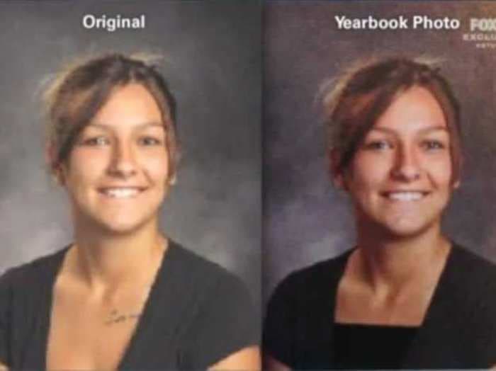 High School Heavily Photoshops Female Students' Yearbook Pictures To Make Them Look More Modest