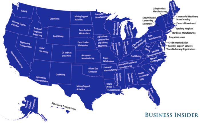 The Most Distinctive Industry In Every State