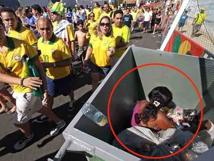 This Jarring Photo Shows Why Brazilians Are Upset About The World Cup