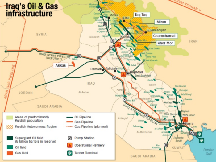 Here's The Map Of Iraq's Energy Infrastructure That Everyone Is Going To Want To Save