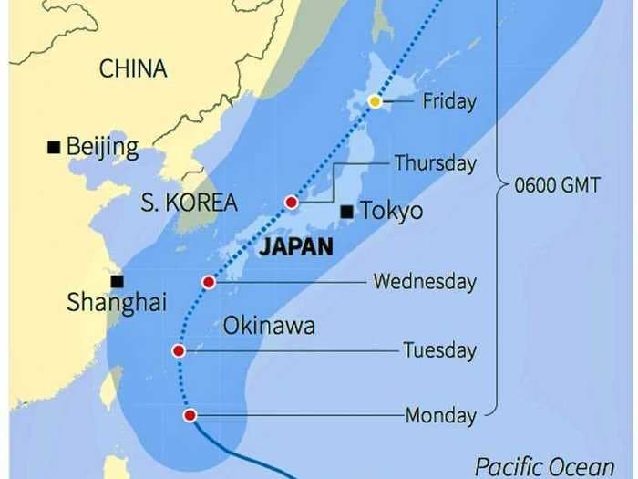 Latest Projected Path Of Super Typhoon Neoguri Shows How It's About To Rake All Of Japan