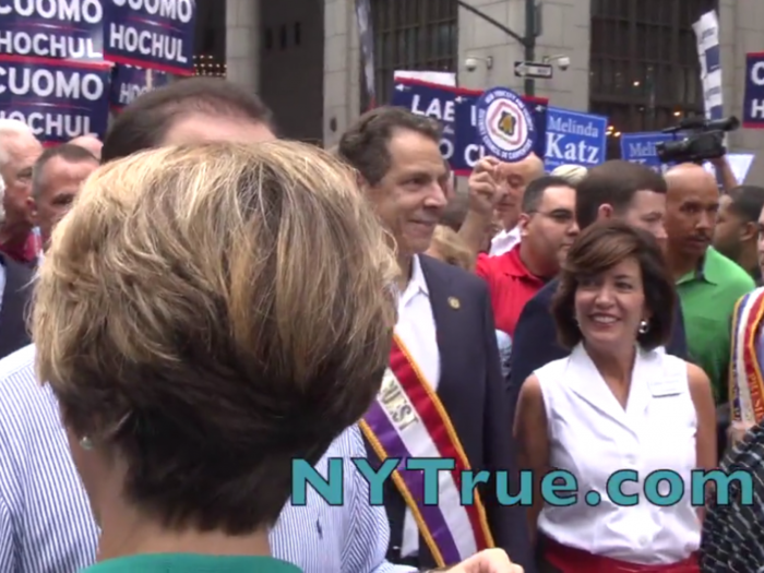 Watch Andrew Cuomo Awkwardly Avoid His Opponent At A Parade