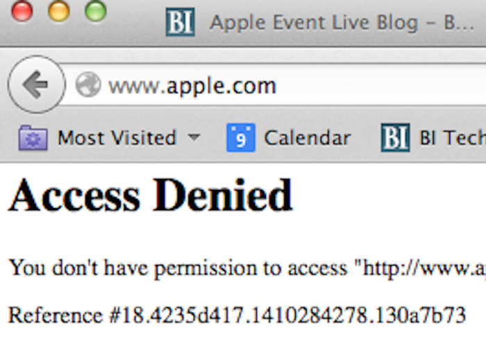 Apple's Live Streaming Was A Mess And Its Website Went Down During Its Big iPhone 6 Event