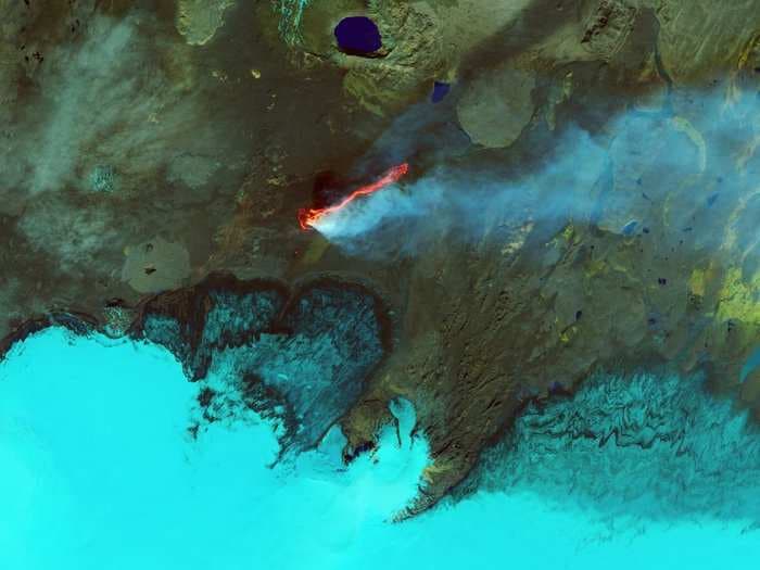 NASA Satellites Spy Erupting Iceland Volcano From Space