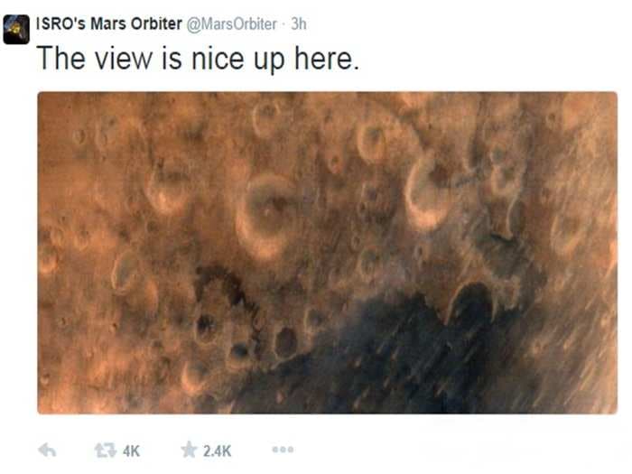 The First Indian On Mars Tweets Away Its Experiences