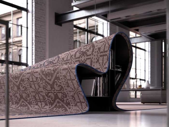 A London-Based Architect Has Designed A Rug That Transforms Into A Couch