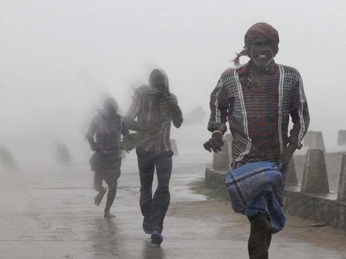 Cyclone Hudhud Flattens Buildings And Kills At Least 22 People In India