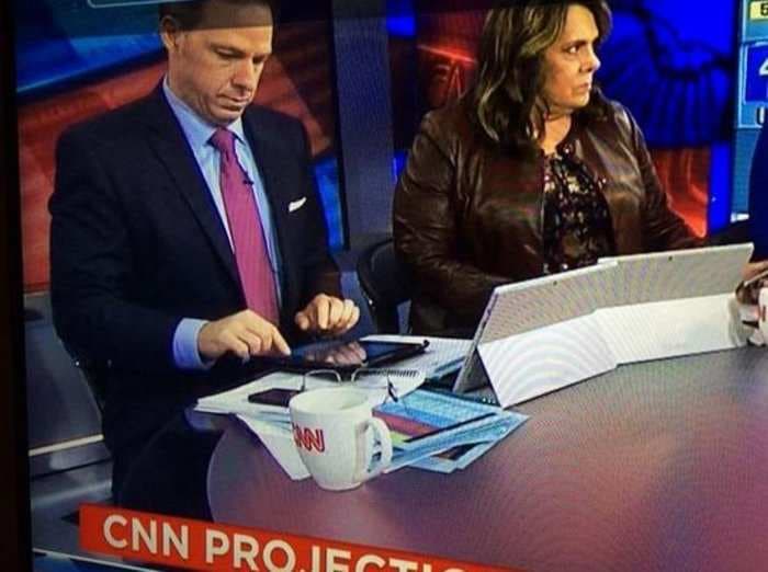 CNN Anchors Propped Up Their iPads With Surface Pro 3 Tablets During Election Night Coverage