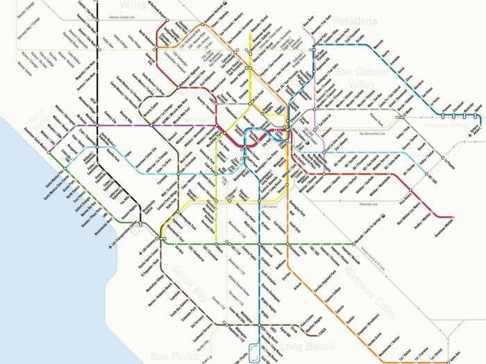 This Is What LA's Mass Transit System Could Look Like In 40 Years