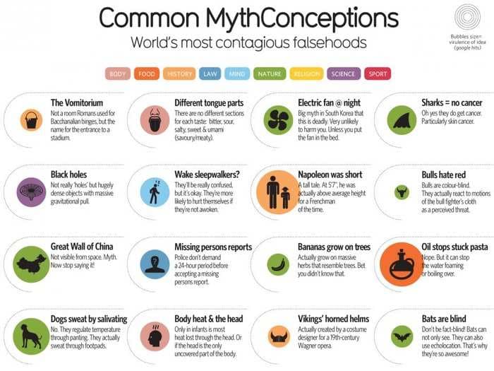 52 Of The Most Common Misconceptions In The World