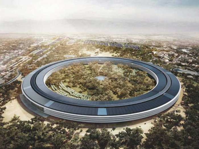 The Best View Yet Of Apple's New 'Spaceship' Headquarters That's Beginning To Take Shape