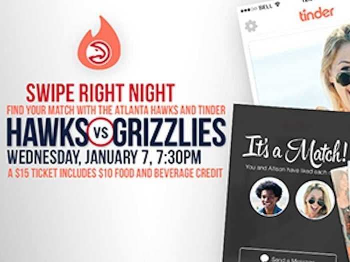 The Atlanta Hawks Are Hosting A "Swipe Right" Tinder Night