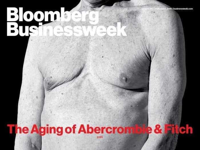 Businessweek Used A 80-Year-Old, Shirtless Male Model On Its Cover To Represent How Abercrombie & Fitch Has Aged