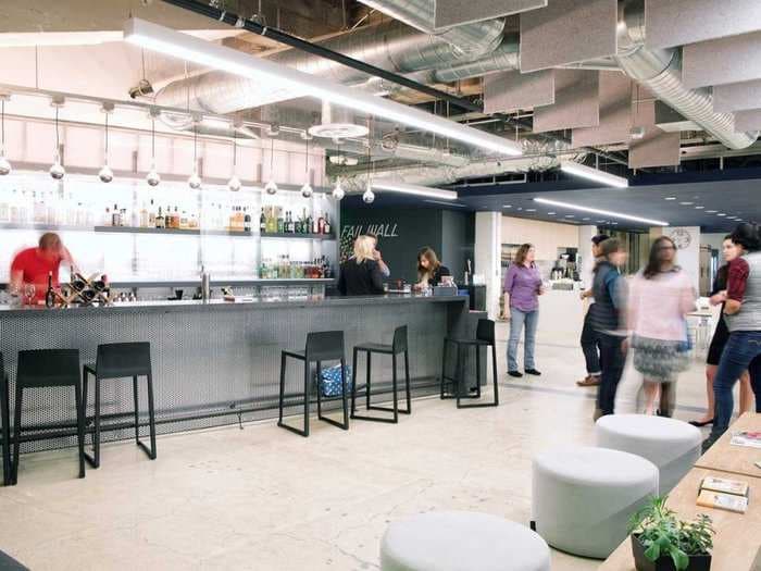 Nerdwallet's new San Francisco office has a bar stocked with 80 different kinds of booze