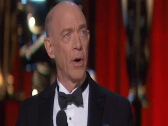 J.K. Simmons wins his first Oscar for best supporting actor