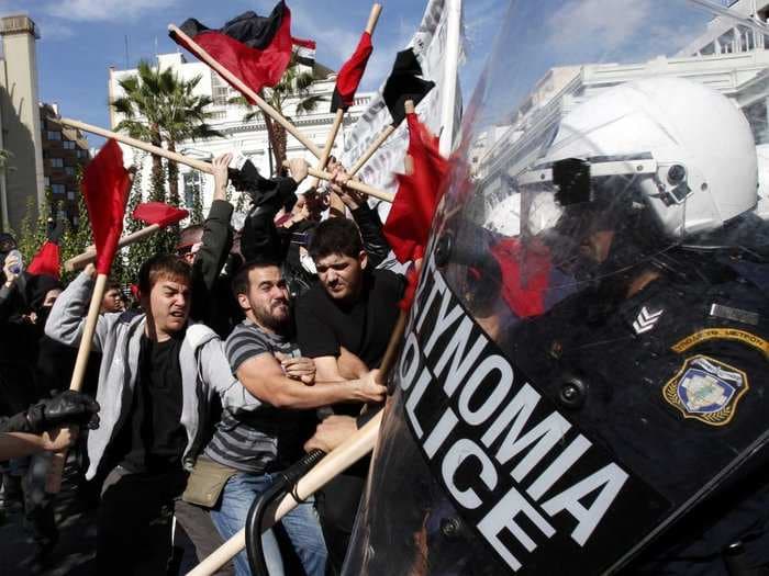 WATCH: Greece's far-left protesters are already rioting against the new government