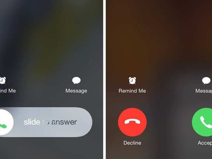 There's a surprisingly simple explanation for why iPhone owners can accept calls two different ways